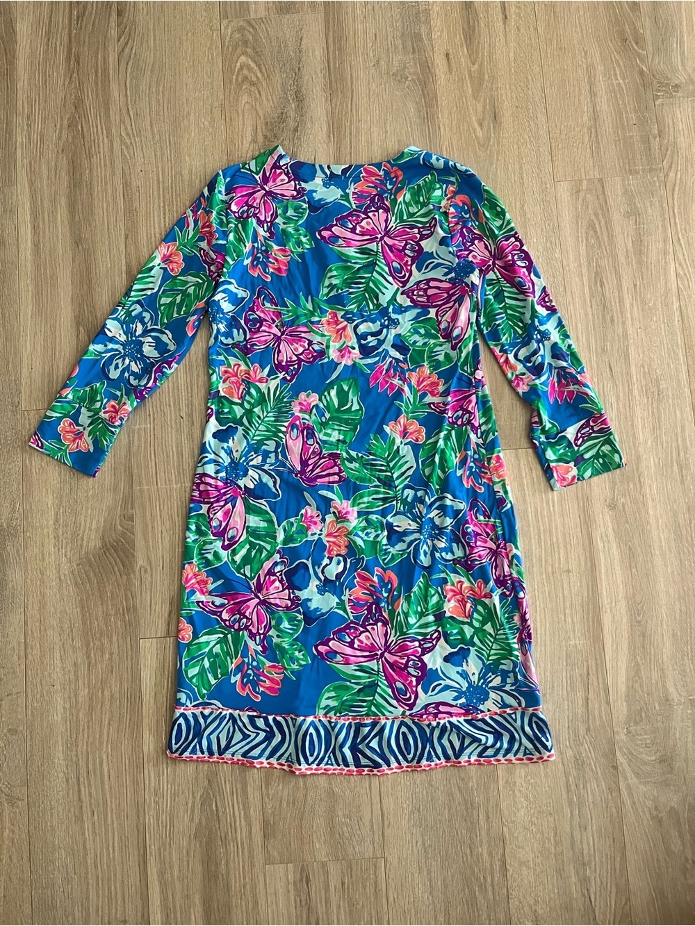 Lilly Pulitzer Nadine Dress UPF 50+ Pundy Blue Isle Be Back Chilly Lilly Small - Picture 5 of 5